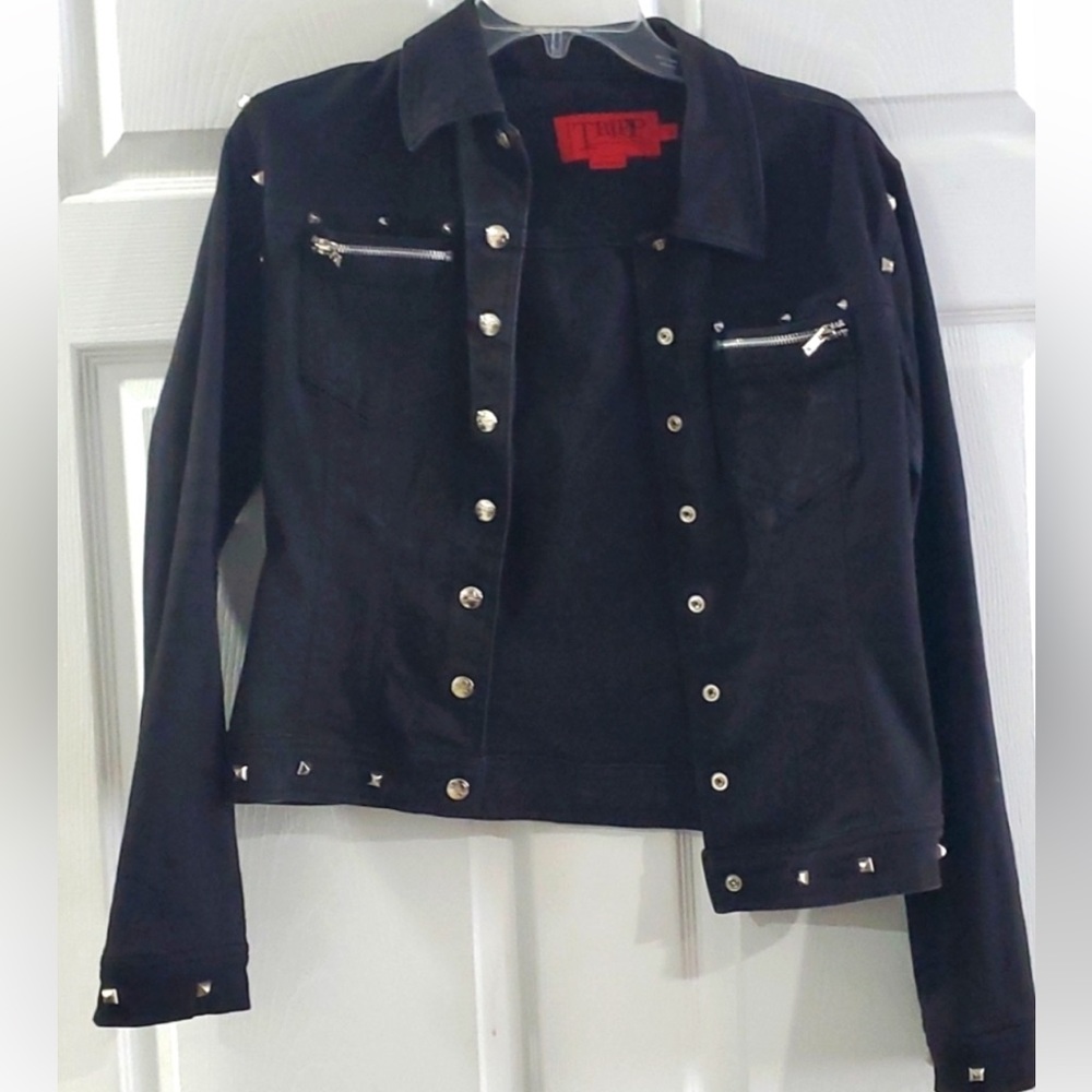 Tripp NYC Denim Studded Jacket Large